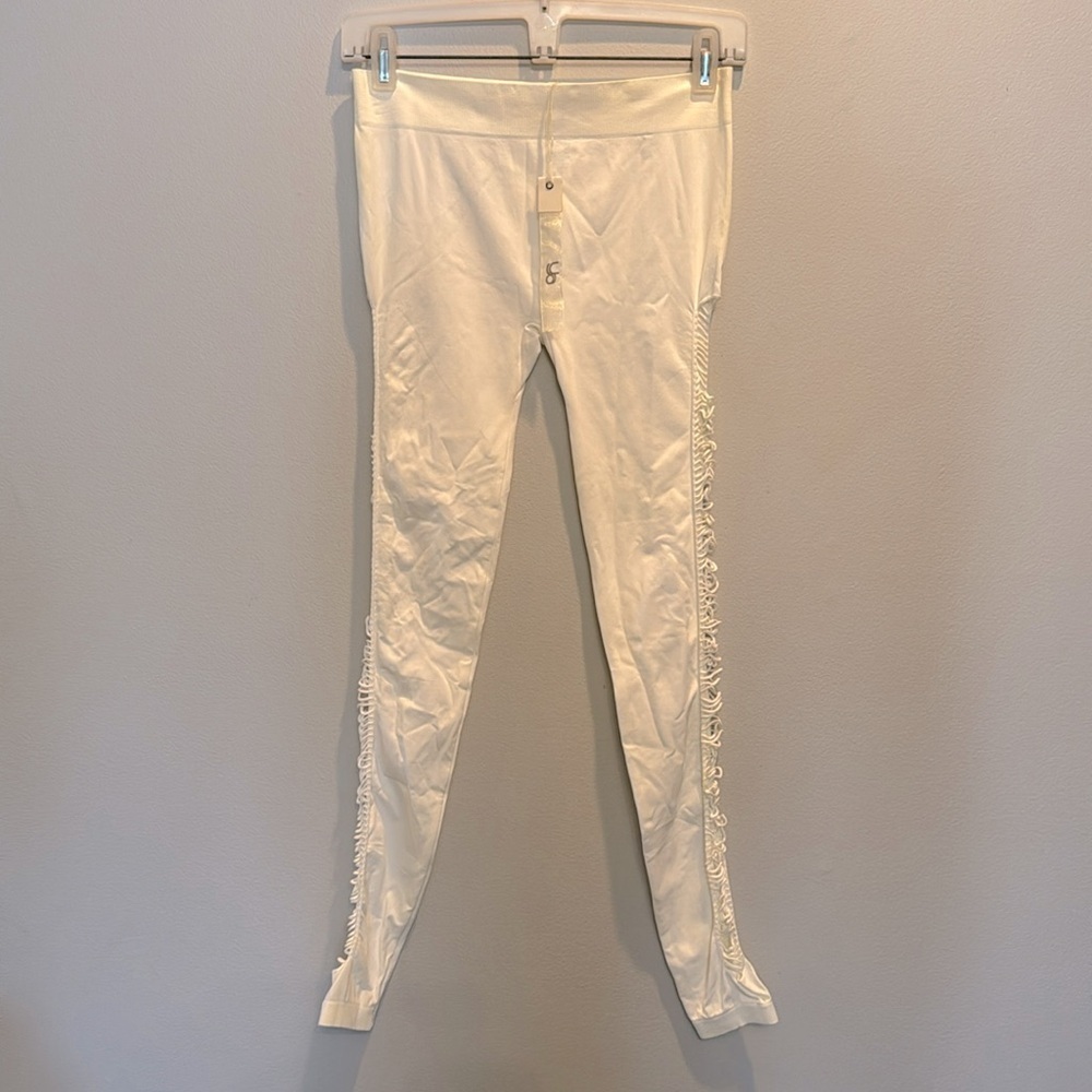 Ya white leggings see thru sides M